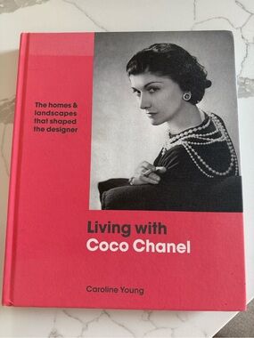 Living with Coco Chanel book pink hardback coffee table